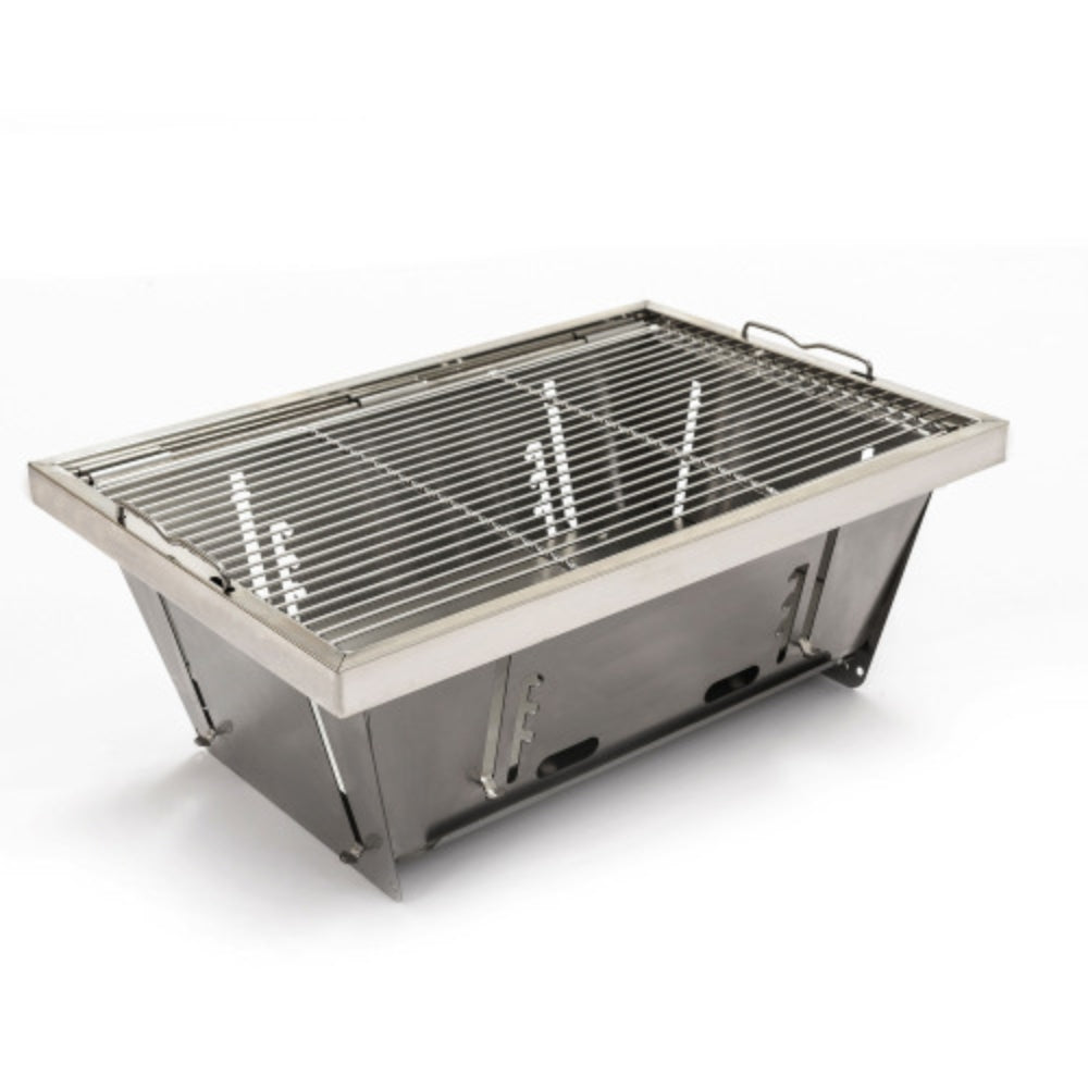 Foldable Outdoor Charcoal BBQ Grill Set for Picnics Patios and Camping