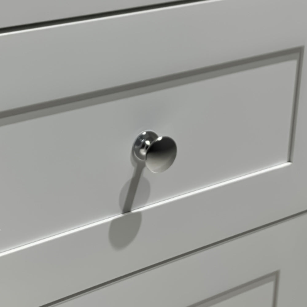 Modern 3 Tier White Drawers Nightstand with Charging Station USB Ports and Power Outlets
