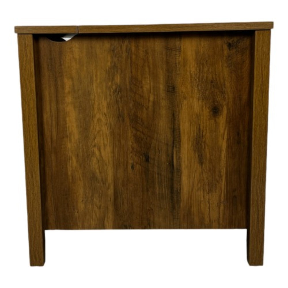 Farmhouse Brown Antique Brown Table with Charging Station
