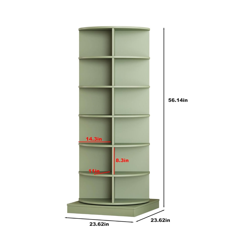 360 Degree Green Rotating Shoe Cabinet with 6 Layers