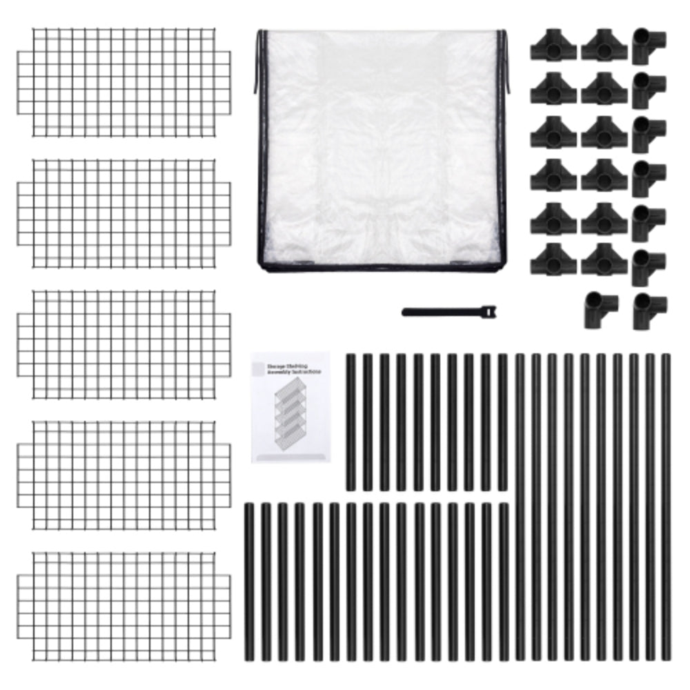 5 Tier Wire Rack with Cover 1 Pack