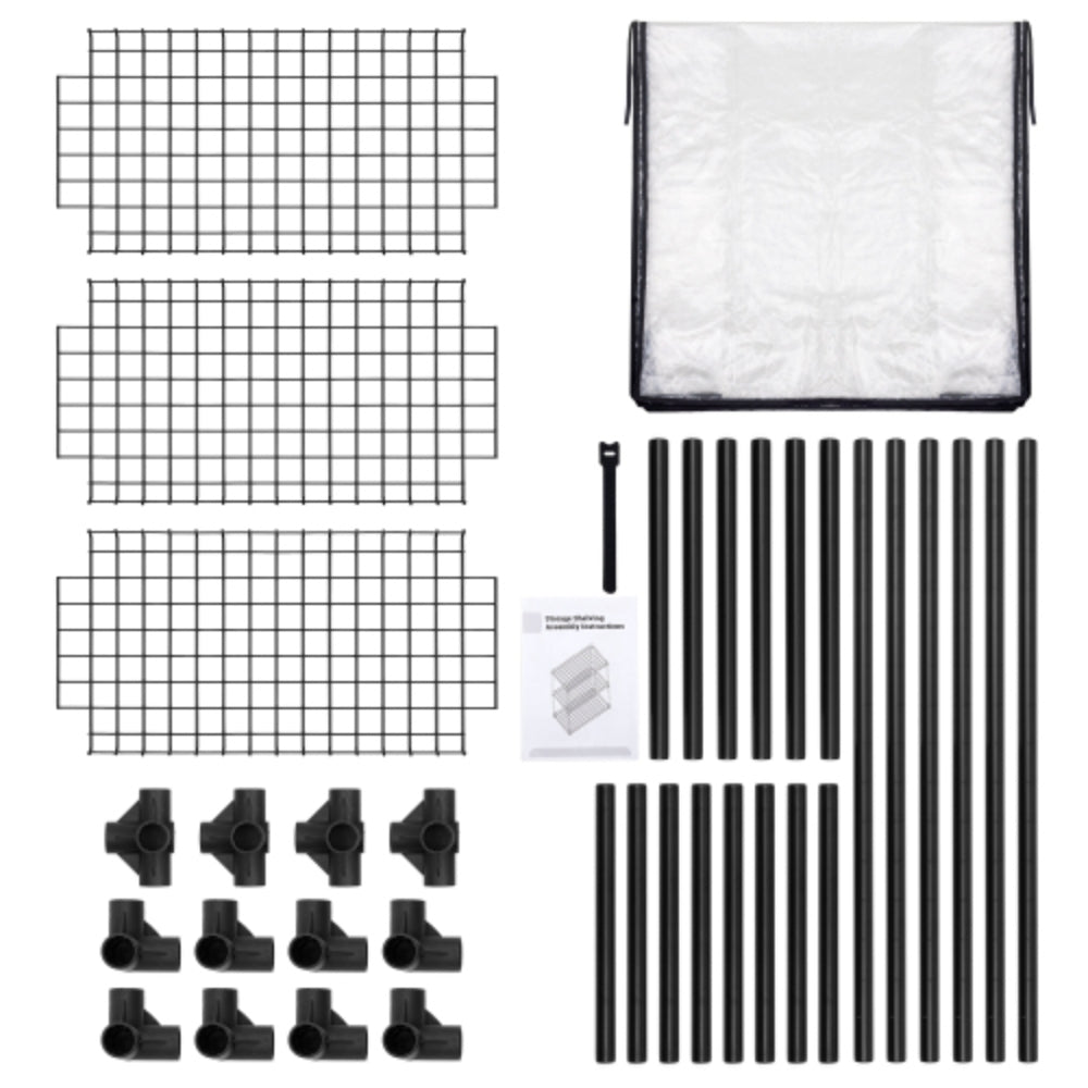 3 Tier Wire Rack with Removable Cover 1 Pack