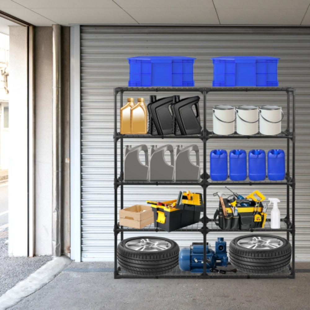 5 Tier Wire Rack with Cover 2 Pack