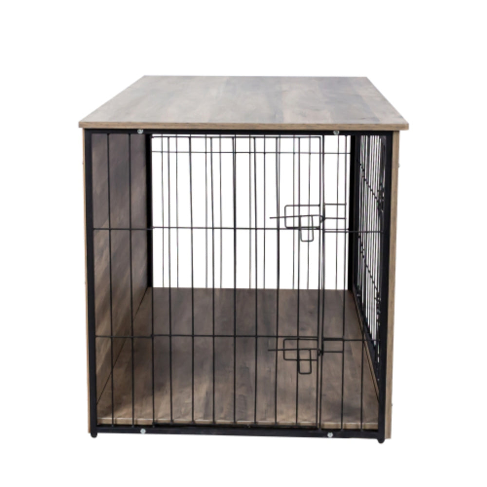 Stylish Wooden Dog Crate Furniture with Double Doors Large