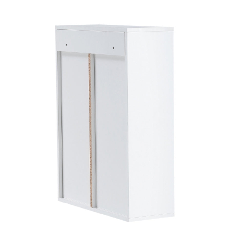 5 Layer Wooden Wall Mounted Bathroom Cabinet in White