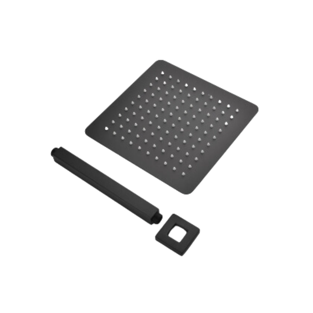 Matte Black Bathroom Luxury Combo Set: Ceiling Mounted Rainfall Shower Head and Mixer