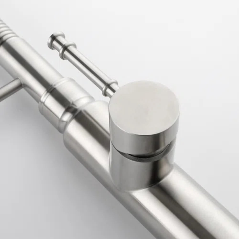 Commercial Single Handle Pull Down Sprayer Spring Kitchen Sink Faucet