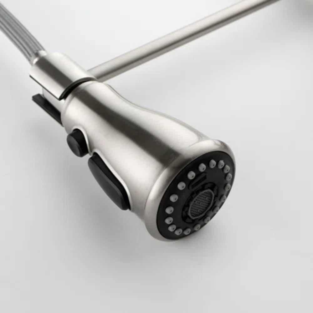 Commercial Single Handle Pull Down Sprayer Spring Kitchen Sink Faucet