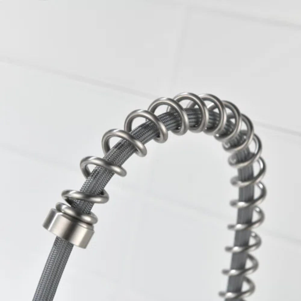 Commercial Single Handle Pull Down Sprayer Spring Kitchen Sink Faucet