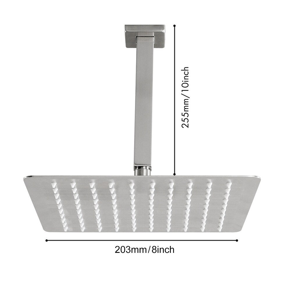 Matte Black  Bathroom Luxury Combo Set Ceiling Mounted Rainfall