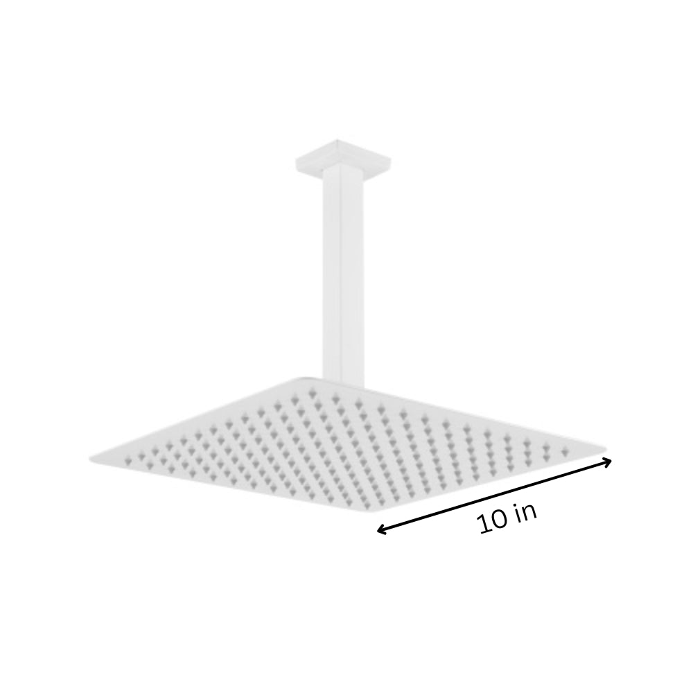 White Bathroom Luxury Combo Set for Ceiling-Mounted Rainfall Shower Experience