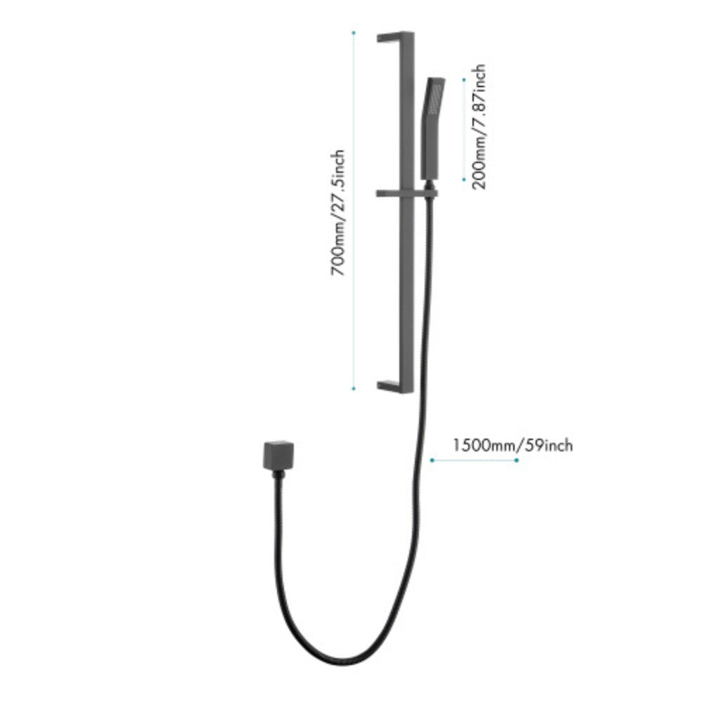 Eco Performance Matte Black Handheld Shower with 59 Inch Hose and 28 Inch Slide Bar