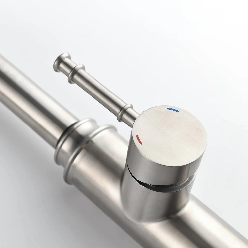 Single Handle High Arc Stainless Steel Kitchen Faucet with Pull Down Sprayer
