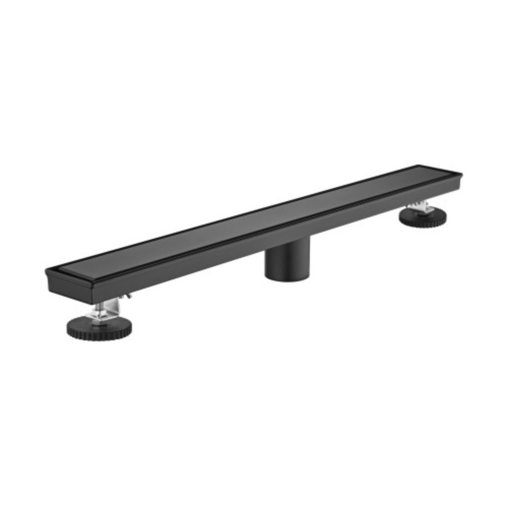 24 Inch Linear Shower Drain with Removable Cover Stainless Steel Hair Strainer and Leveling Feet