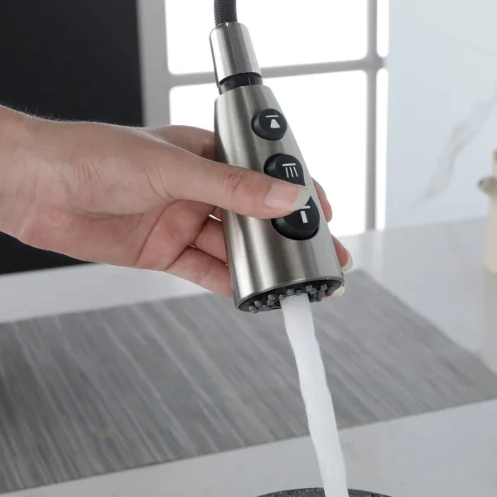 Kitchen Faucet with Pull Down Sprayer Brushed Nickel