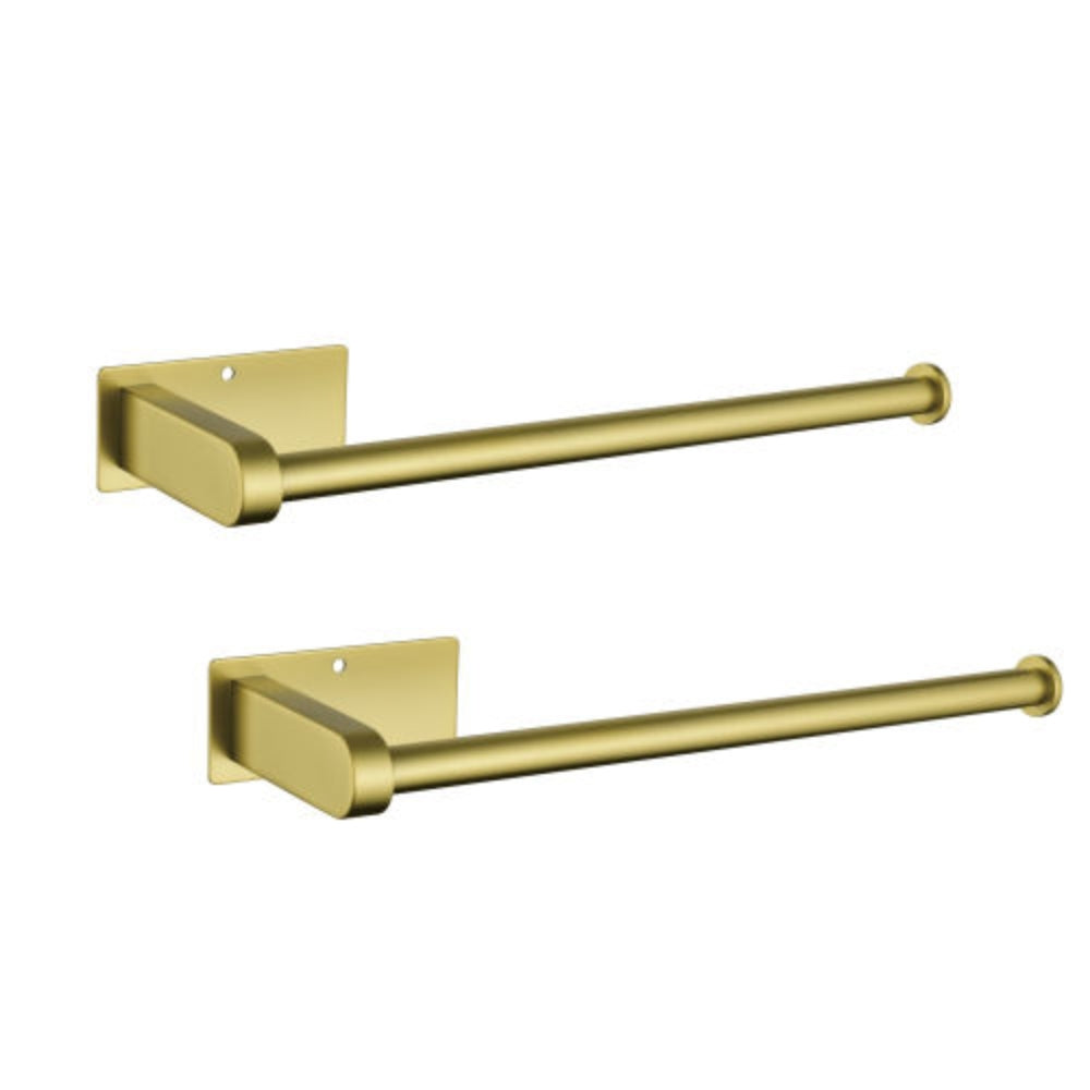 Brushed Gold Paper Towel Holder Wall Mount - 2 Pack