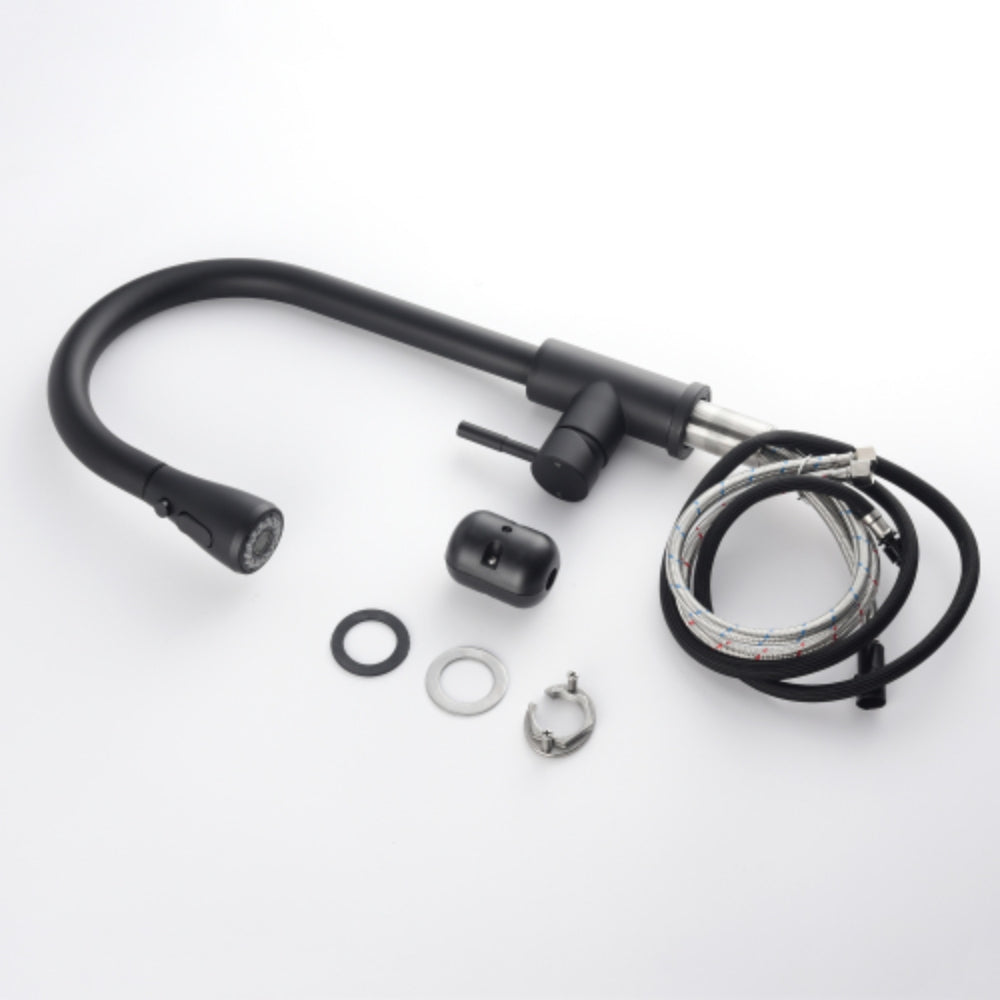 Kitchen Faucet with Pull-Out Sprayer - Black