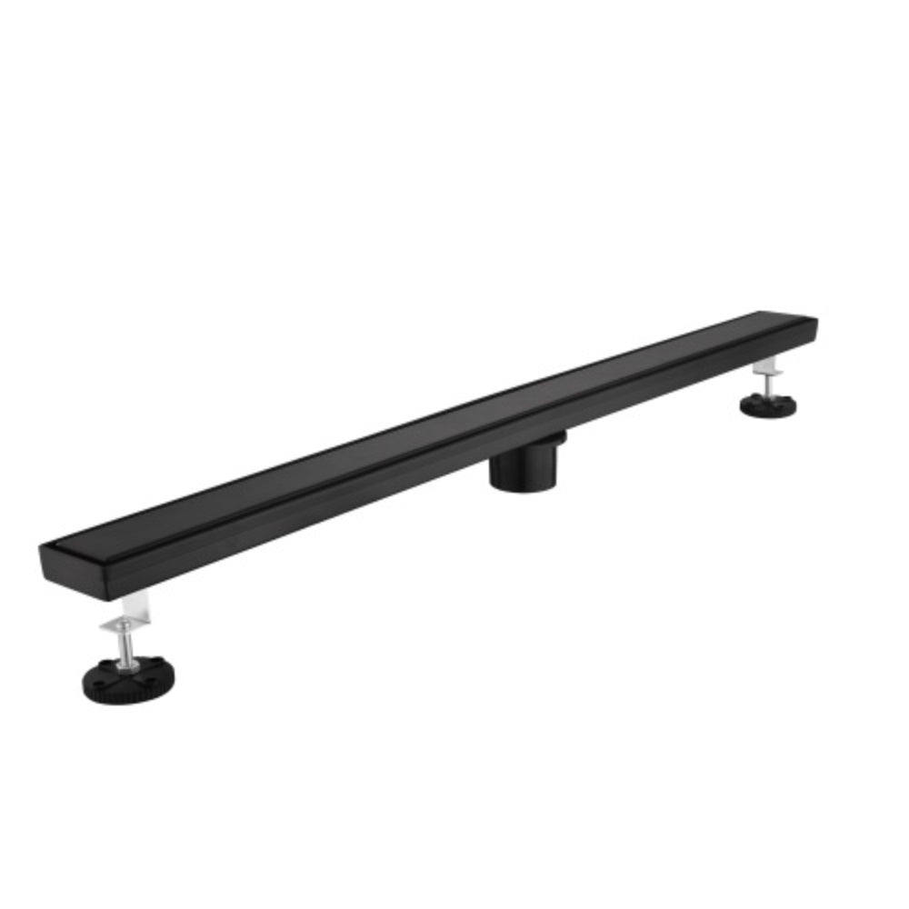 Linear Shower Drain with Removable Quadrato Pattern Grate