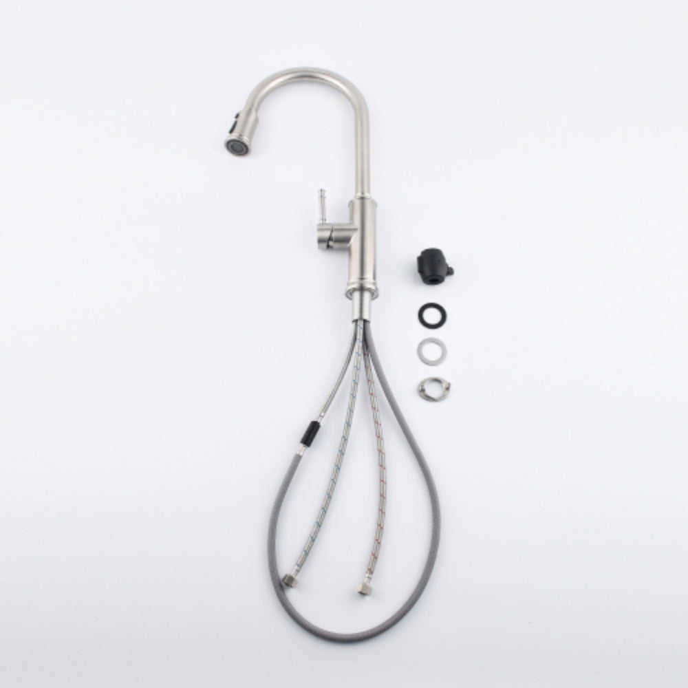Pull Out Sprayer Kitchen Faucet - Brushed Nickel