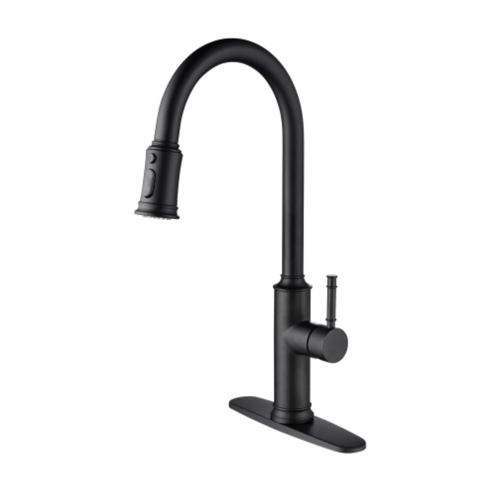 Pull Out Sprayer Kitchen Faucet - Matte Black