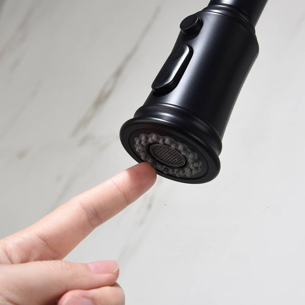 Pull Out Sprayer Kitchen Faucet - Matte Black
