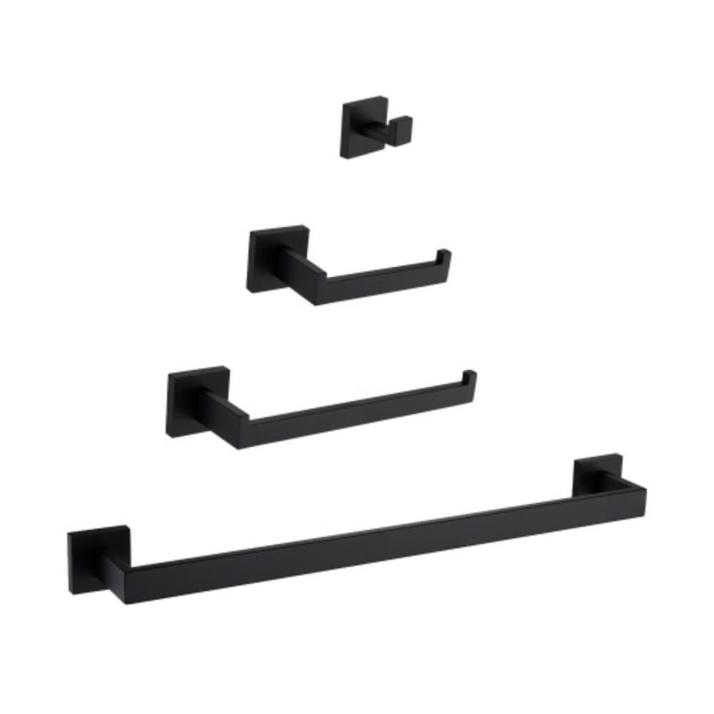 Matte Black Complete Bathroom Hardware Set Enhance Your Bathroom Decor