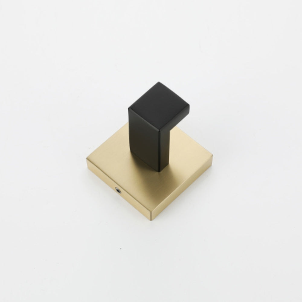 Gold+Matte Black Complete Bathroom Hardware Set Enhance Your Bathroom Decor