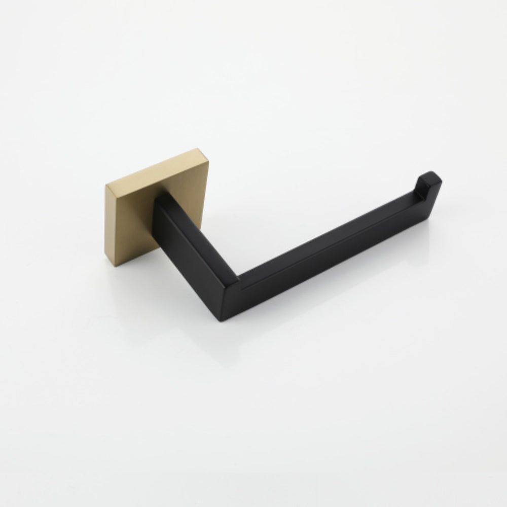 Gold+Matte Black Complete Bathroom Hardware Set Enhance Your Bathroom Decor