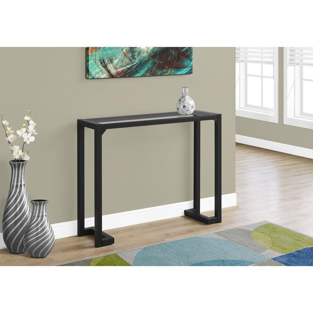Accent Table, Console, Entryway, Narrow, Sofa, Living Room, Bedroom, Clear