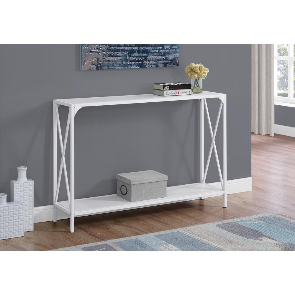 Accent Table, Console, Entryway, Narrow, Sofa, Living Room, Bedroom, White