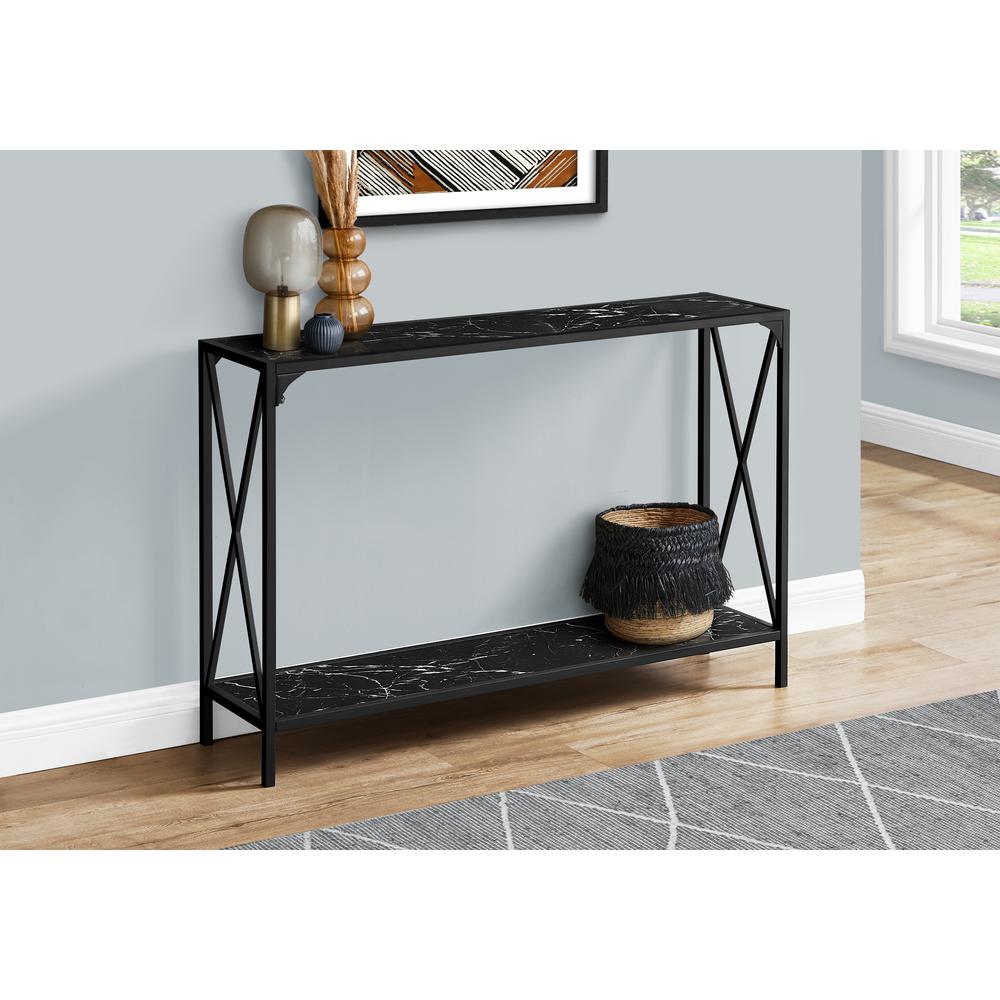 Accent Table, Console, Entryway, Narrow, Sofa, Living Room, Bedroom, Black