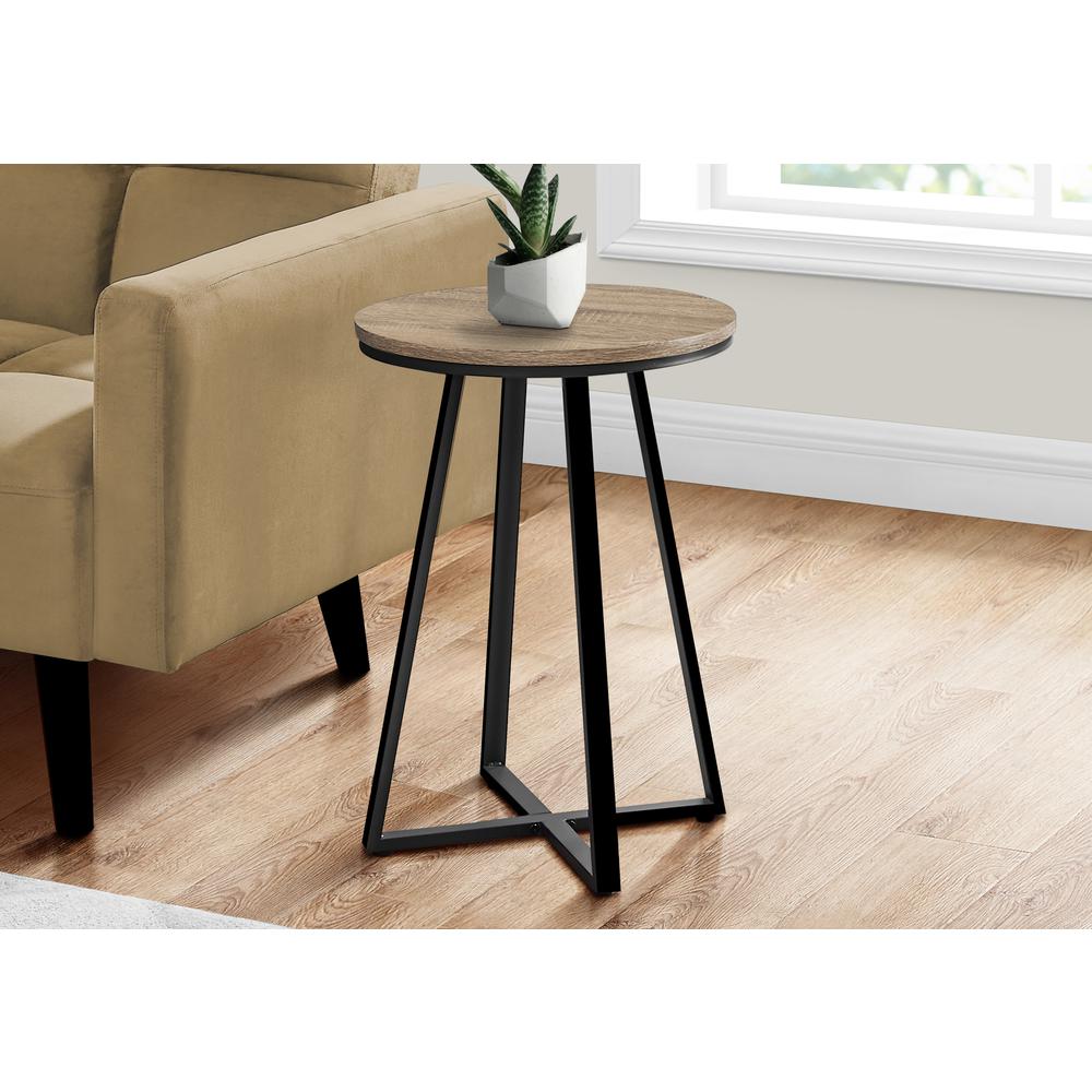 Accent Table, Side, Round, End, Nightstand, Lamp, Living Room, Bedroom, Brown