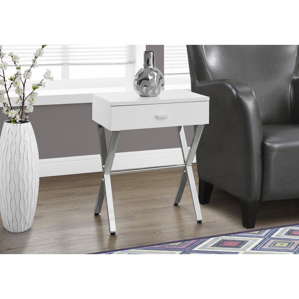 Accent Table, Side, End, Nightstand, Lamp, Storage Drawer, Living Room