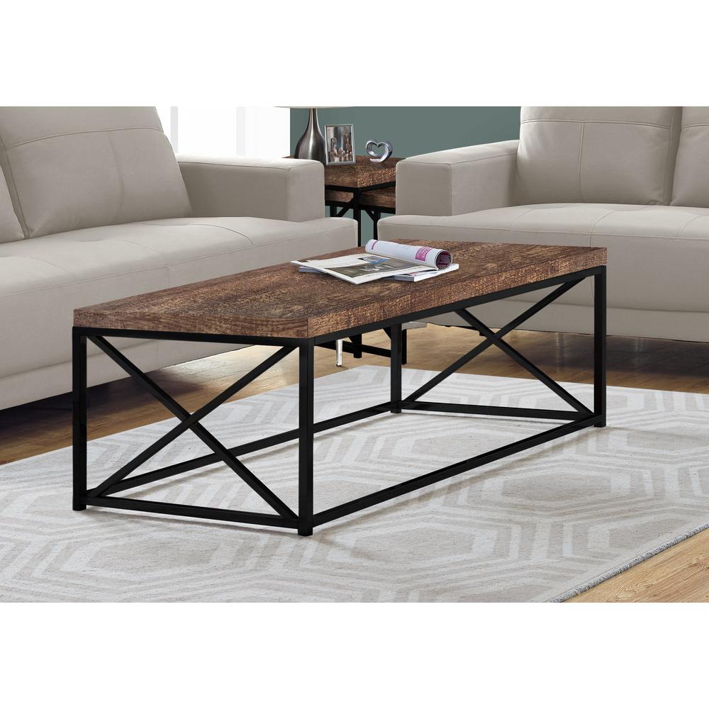 Coffee Table, Accent, Cocktail, Rectangular, Living Room, 44L, Brown Laminate