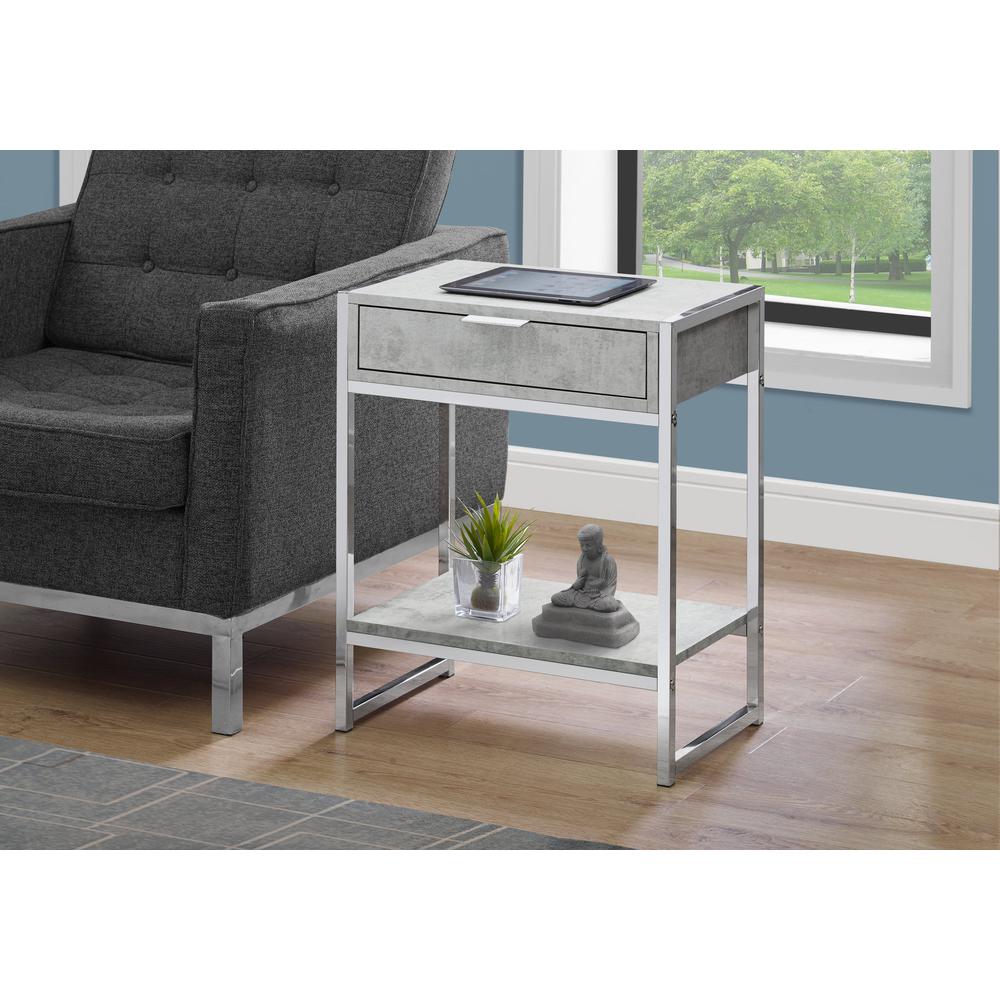 Accent Table, Side, End, Nightstand, Lamp, Storage Drawer, Living Room, Bedroom