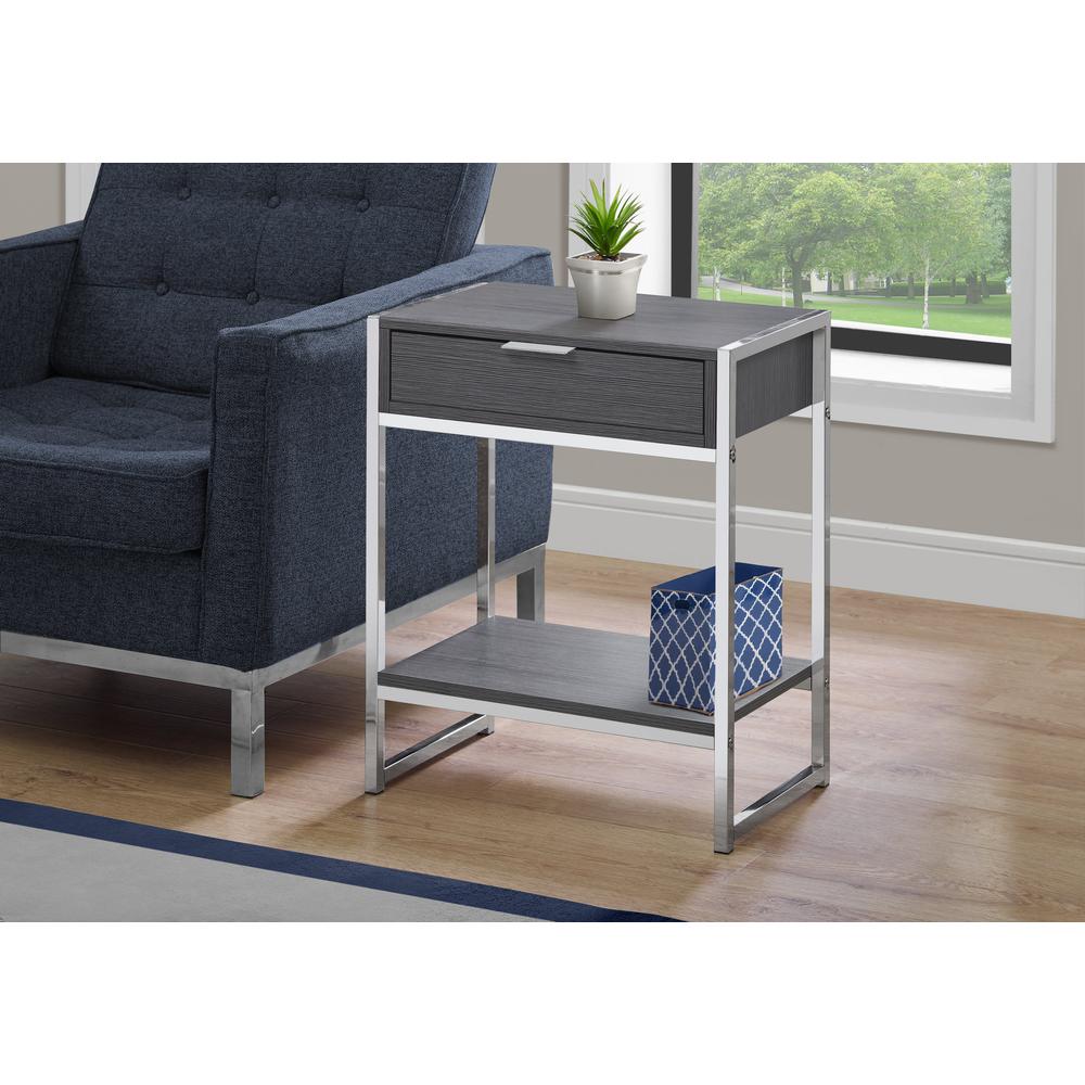 Accent Table, Side, End, Nightstand, Lamp, Storage Drawer, Living Room, Bedroom