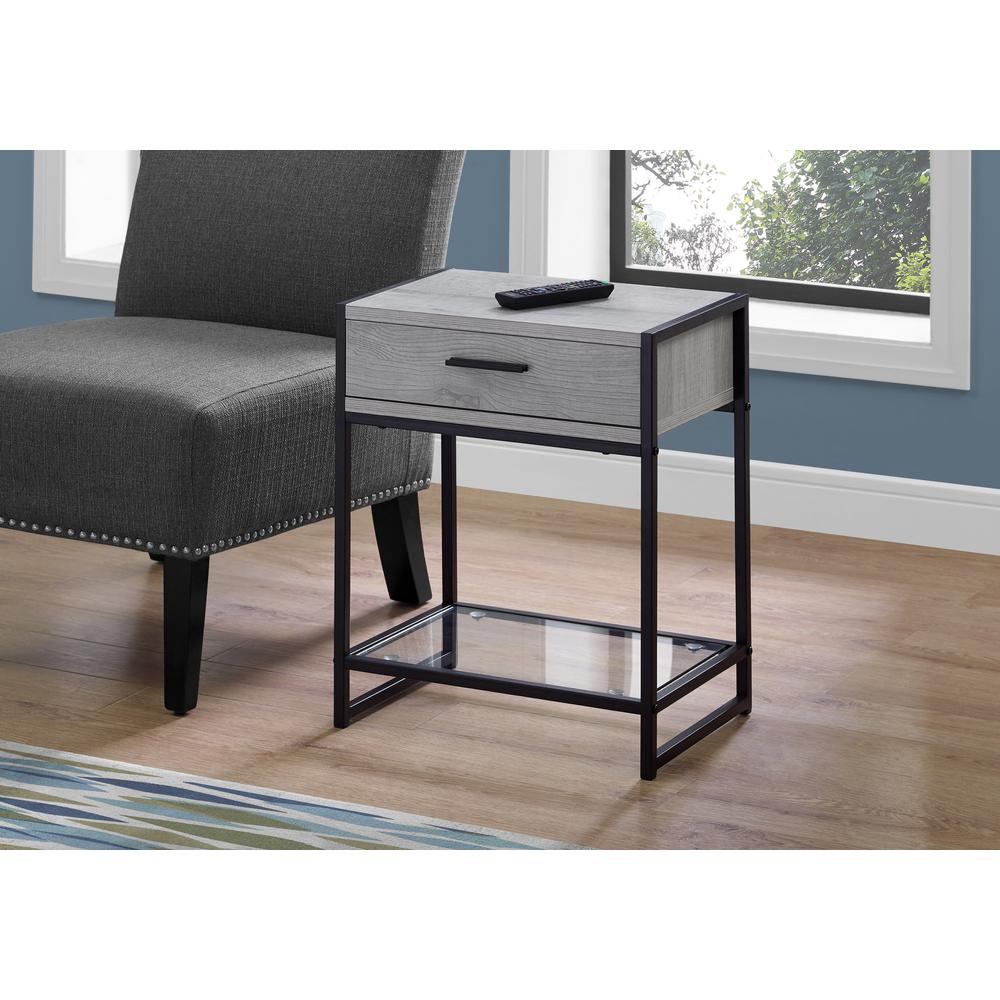 Accent Table, Side, End, Nightstand, Lamp, Storage Drawer, Living Room, Bedroom