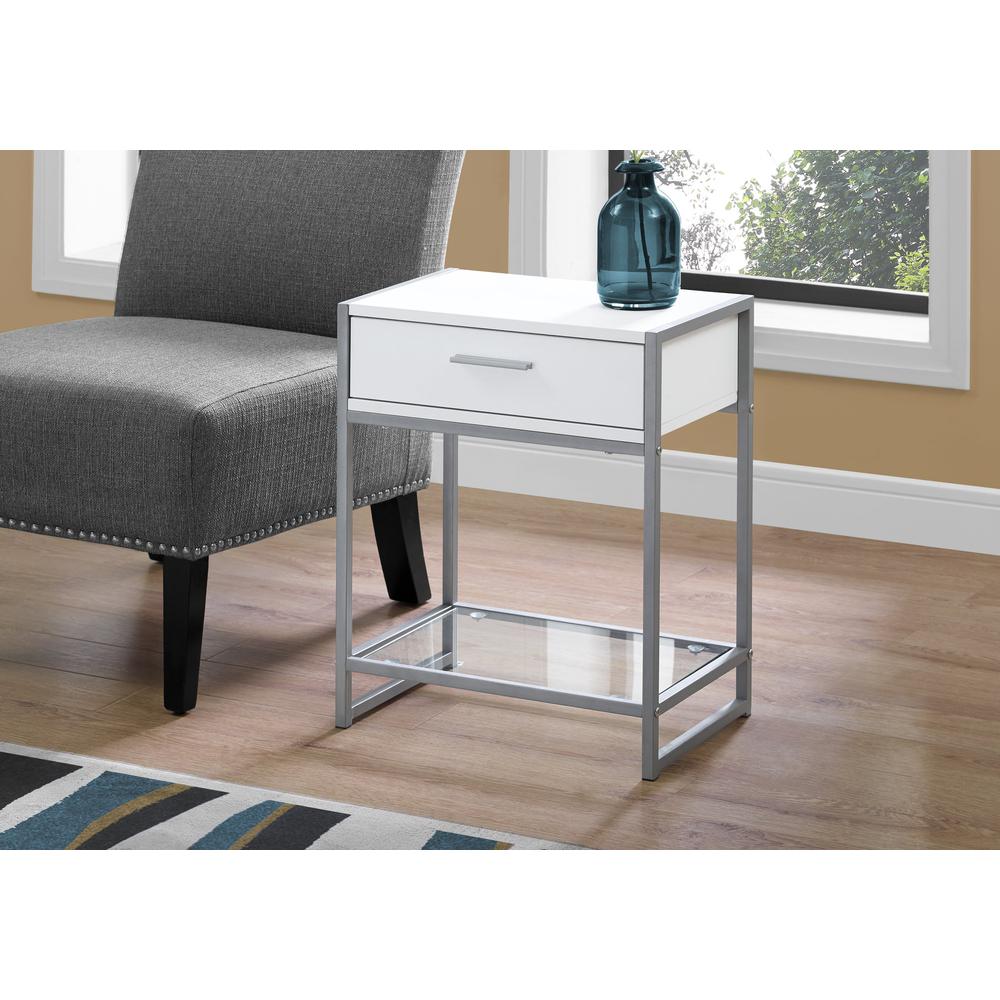 Accent Table, Side, End, Nightstand, Lamp, Storage Drawer, Living Room, Bedroom