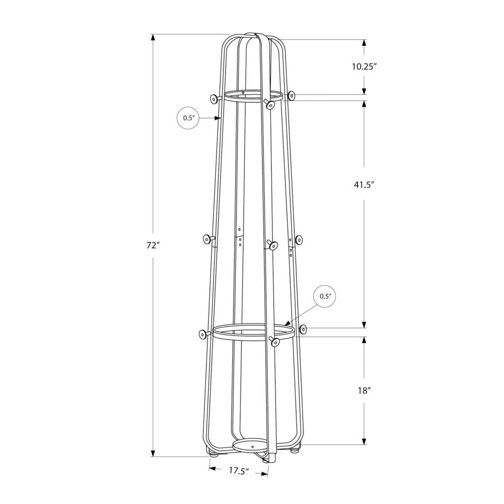 Coat Rack, Hall Tree, Free Standing, 12 Hooks, Entryway, 72H, Umbrella Holder