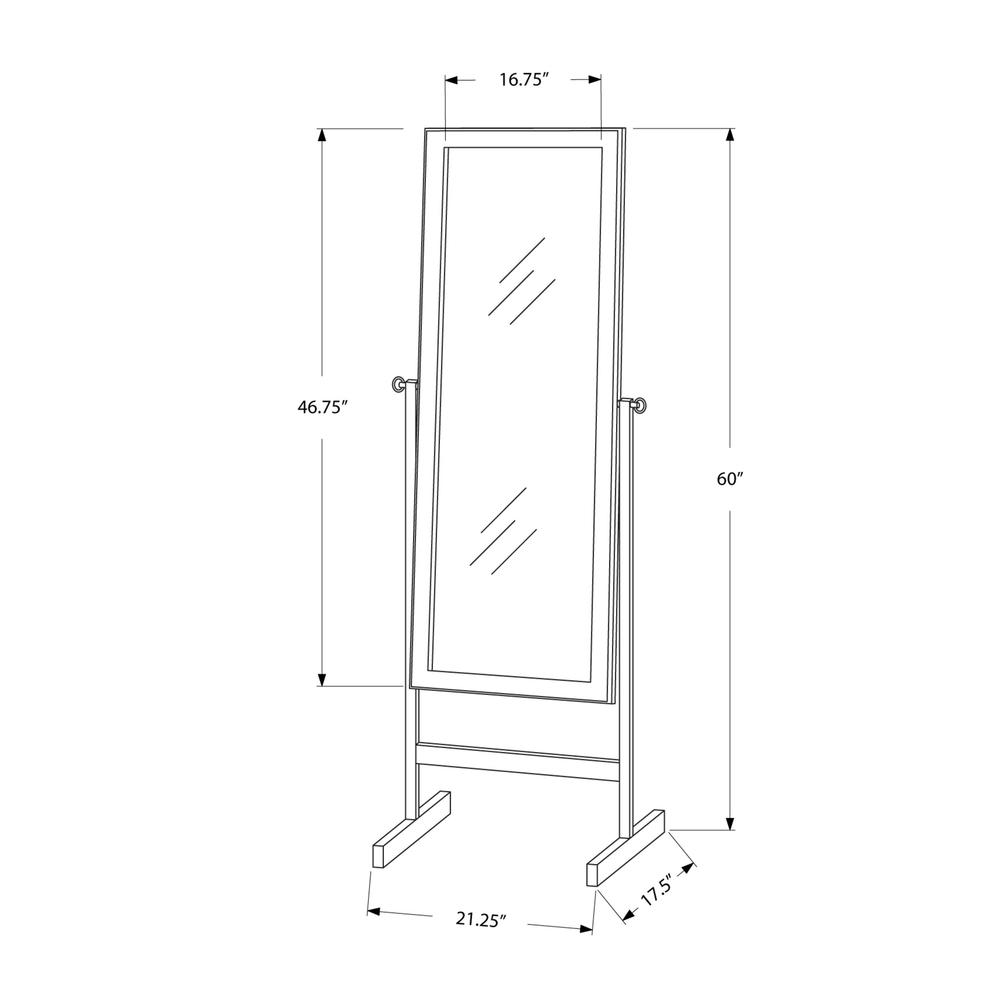 Mirror, Full Length, Standing, Floor, 60 Rectangular, Dressing, Bedroom, Brown