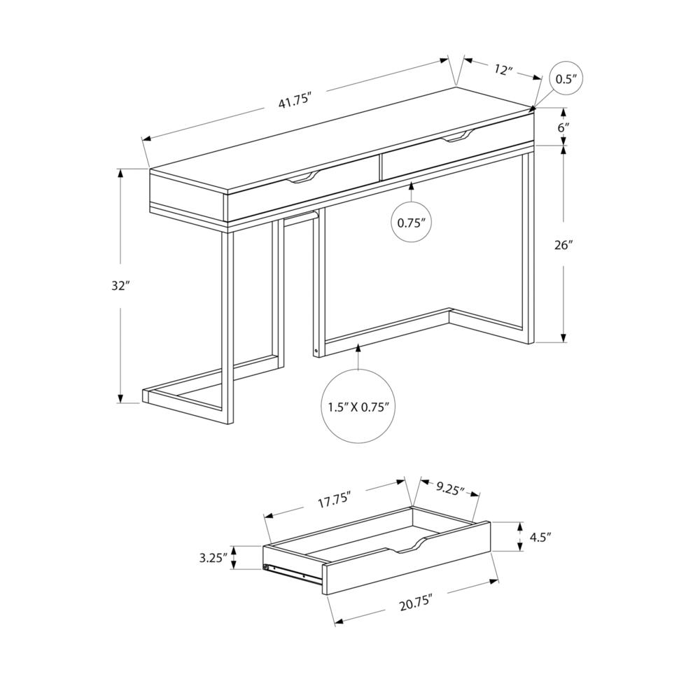 Accent Table, Console, Entryway, Narrow, Sofa, Storage Drawer, Living Room