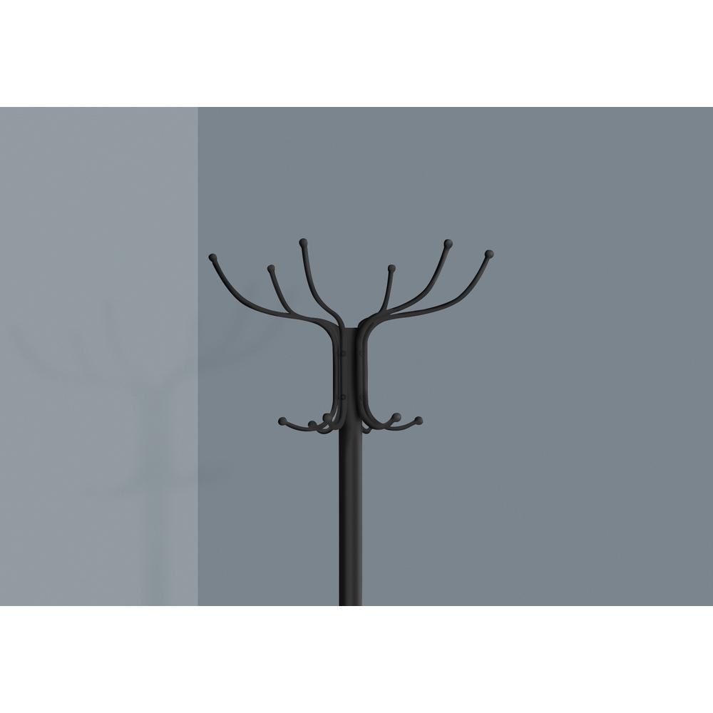 Coat Rack, Hall Tree, Free Standing, 12 Hooks, Entryway, 70H, Umbrella Holder
