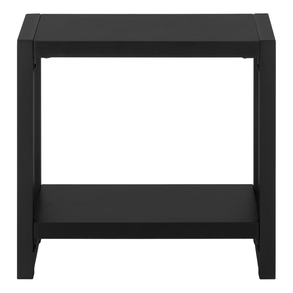 Accent Table, Side, End, Narrow, Small, 2 Tier, Living Room, Bedroom, Black