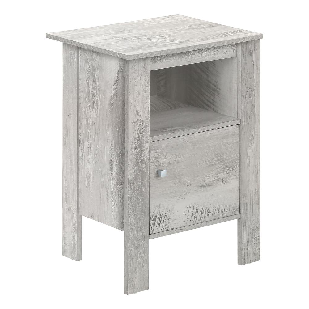 Accent Table, Side, End, Nightstand, Lamp, Storage, Living Room, Bedroom, Grey