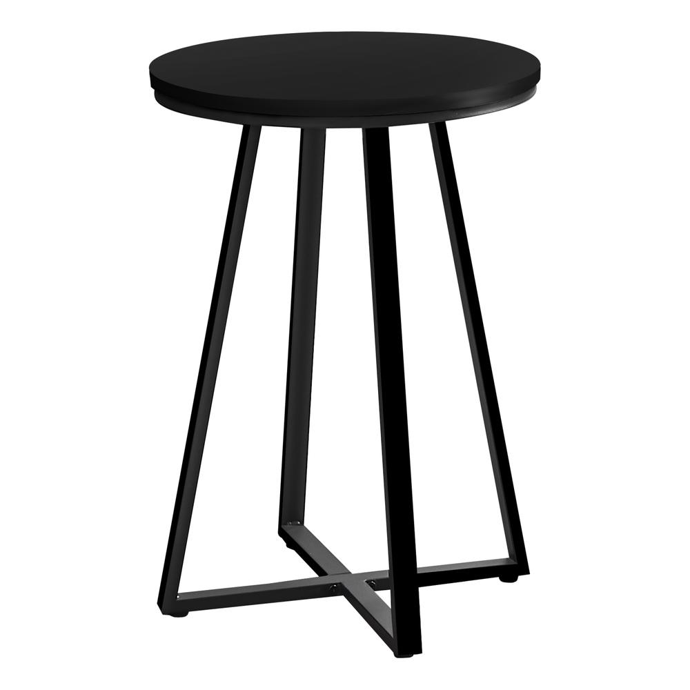 Accent Table, Side, Round, End, Nightstand, Lamp, Living Room, Bedroom, Black