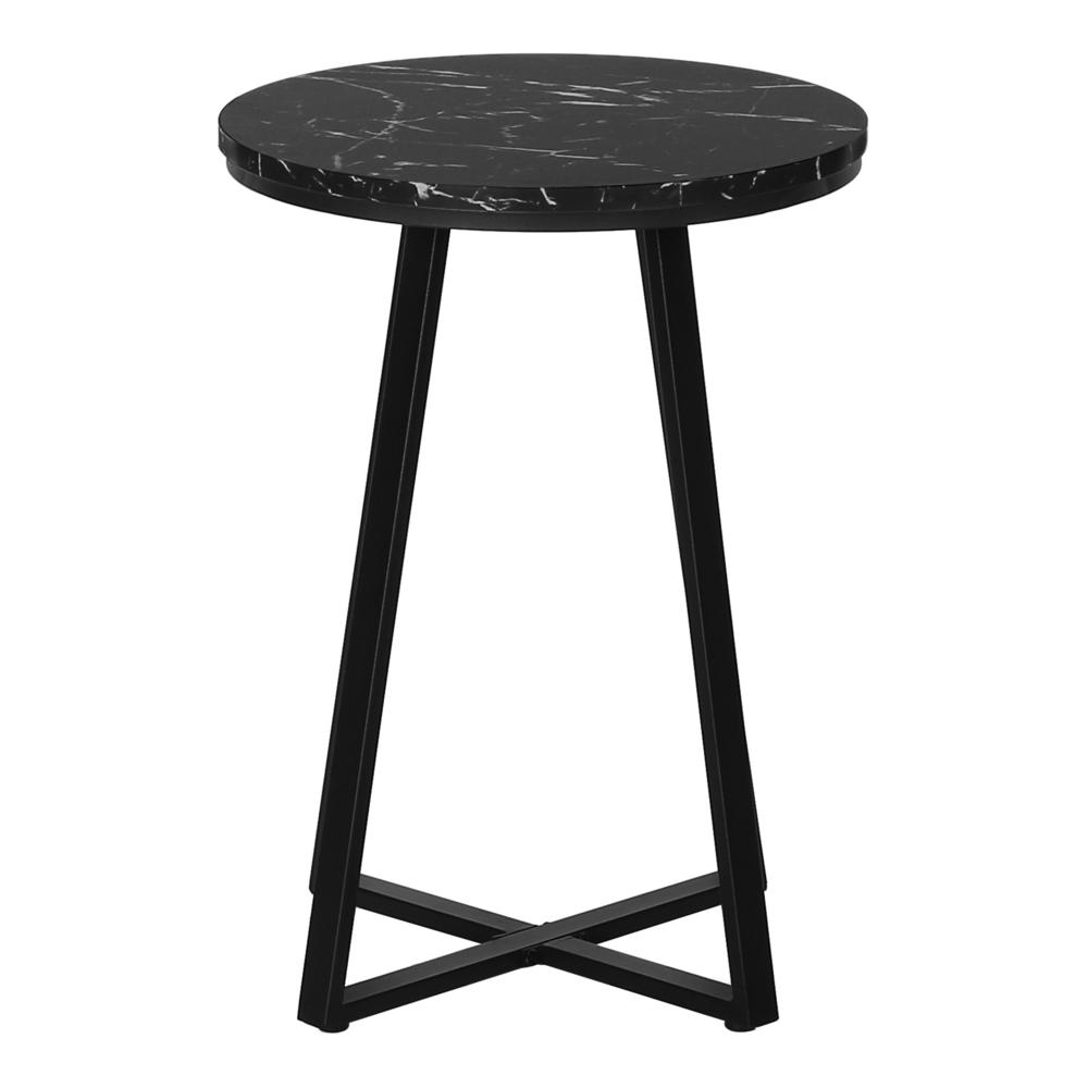 Accent Table, Side, Round, End, Nightstand, Lamp, Living Room, Bedroom, Black