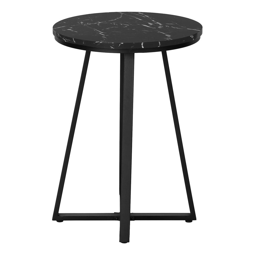 Accent Table, Side, Round, End, Nightstand, Lamp, Living Room, Bedroom, Black