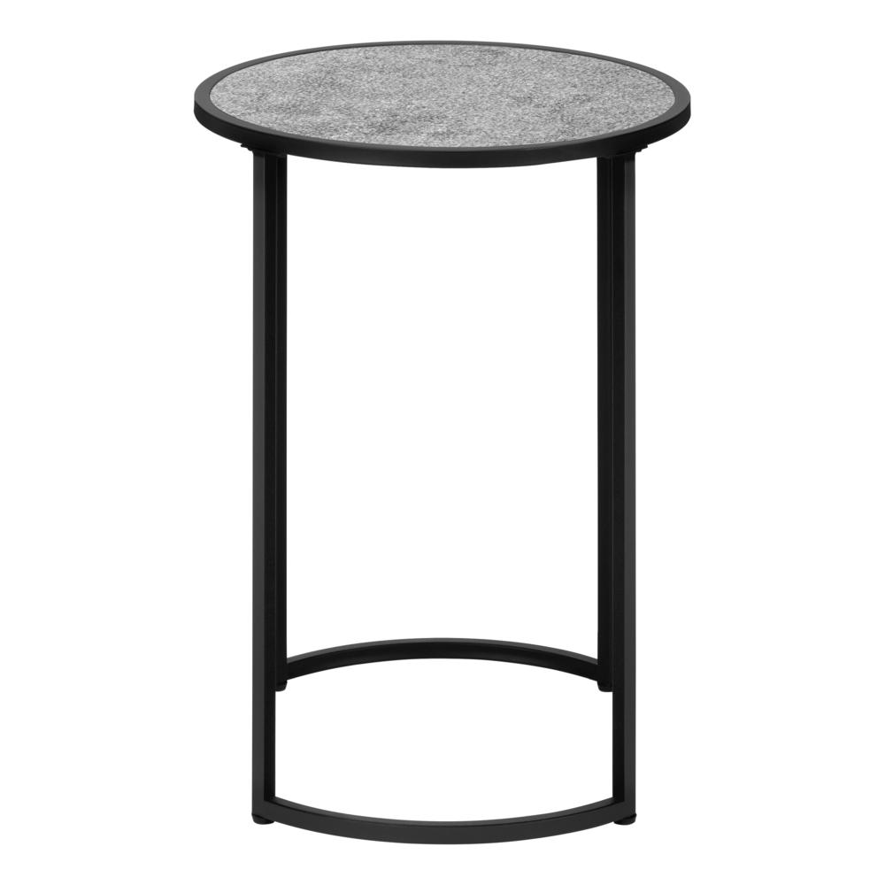 Accent Table, Side, Round, End, Nightstand, Lamp, Living Room, Bedroom, Grey