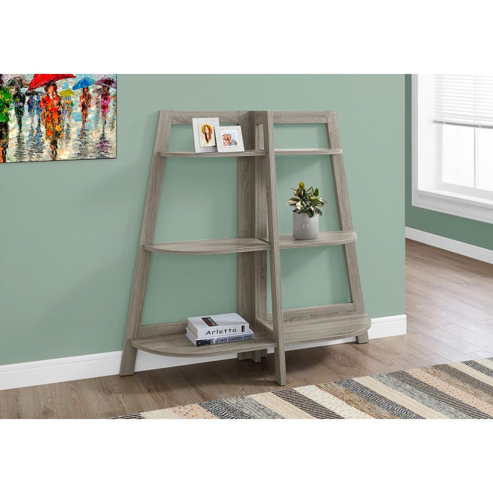 Bookshelf, Bookcase, Etagere, 3 Tier, 48H, Office, Bedroom, Brown Laminate