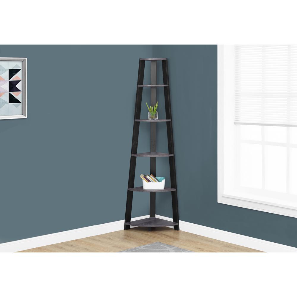 Bookshelf, Bookcase, Etagere, Corner, 5 Tier, 72H, Office, Bedroom
